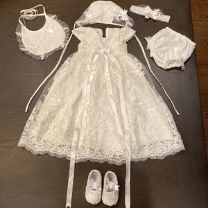 Handmade baptism/christening dress for baby girl